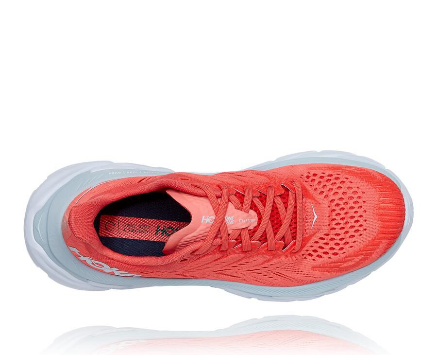 Hoka One One Running Shoes Womens Red/White - Clifton Edge - 13259QVUZ